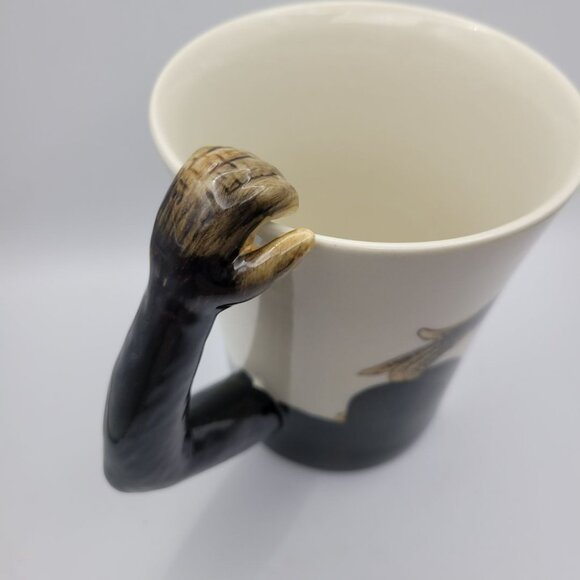 Pier 1 Imports Monkey Arm Mug Coffee Cup Tea Cocoa Front Back Business Jungle - Picture 5 of 7